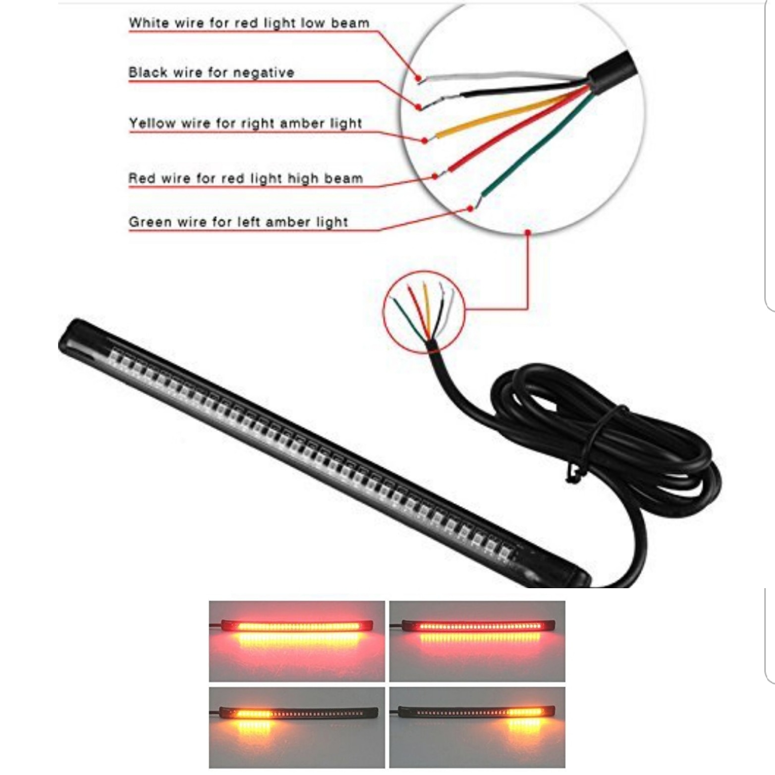 Universal Led Tail Light Strip 6 1 2 Inch 10led Trailer Truck Light Brake Light Ebay